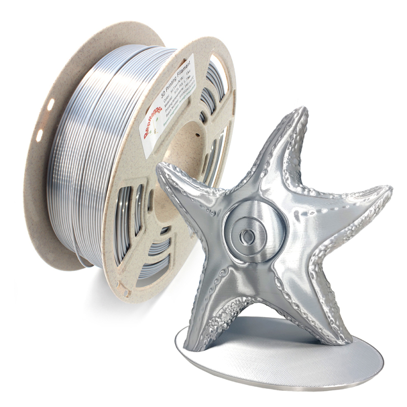 Silk PLA Filament 1.75 mm (+/-0.03 mm) 2.2 lbs (1 kg), Silky Shiny Shine