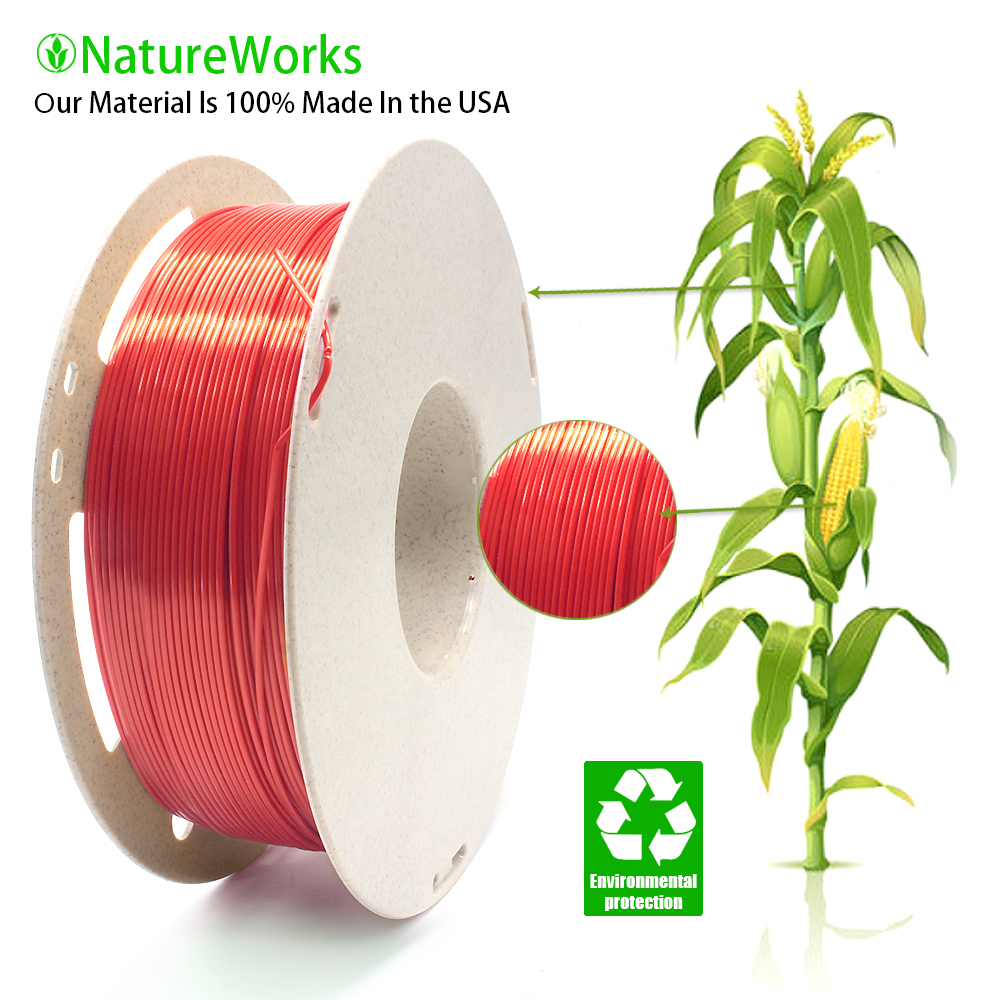 Silk PLA Filament 1.75 mm (+/-0.03 mm) 2.2 lbs (1 kg), Silky Shiny Shine