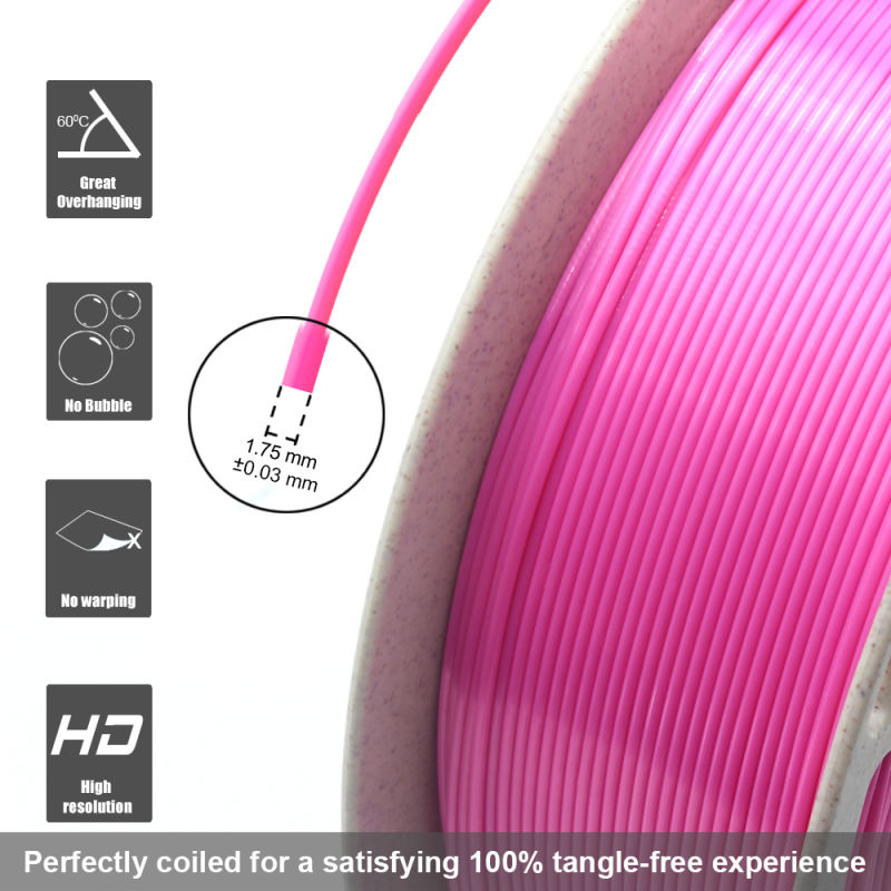 Silk PLA Filament 1.75 mm (+/-0.03 mm) 2.2 lbs (1 kg), Silky Shiny Shine