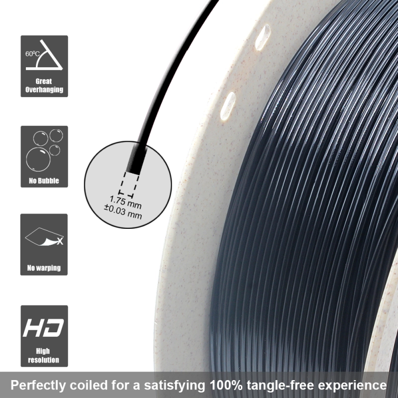 PETG Filament Easy-to-Print 1.75mm (+-0.03mm) 2.2lb (1kg), Stronger toughness