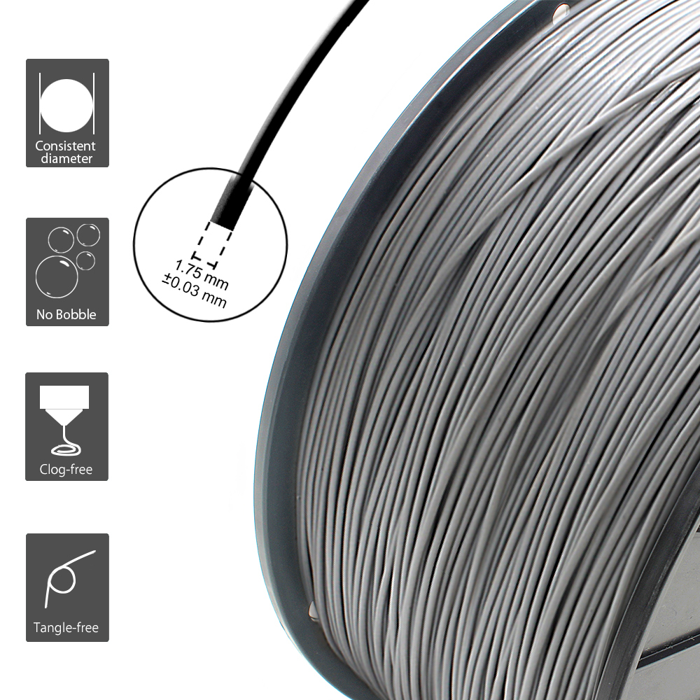 PLA Filament 1.75mm (+/- 0.03mm) 6.6lb (3kg)