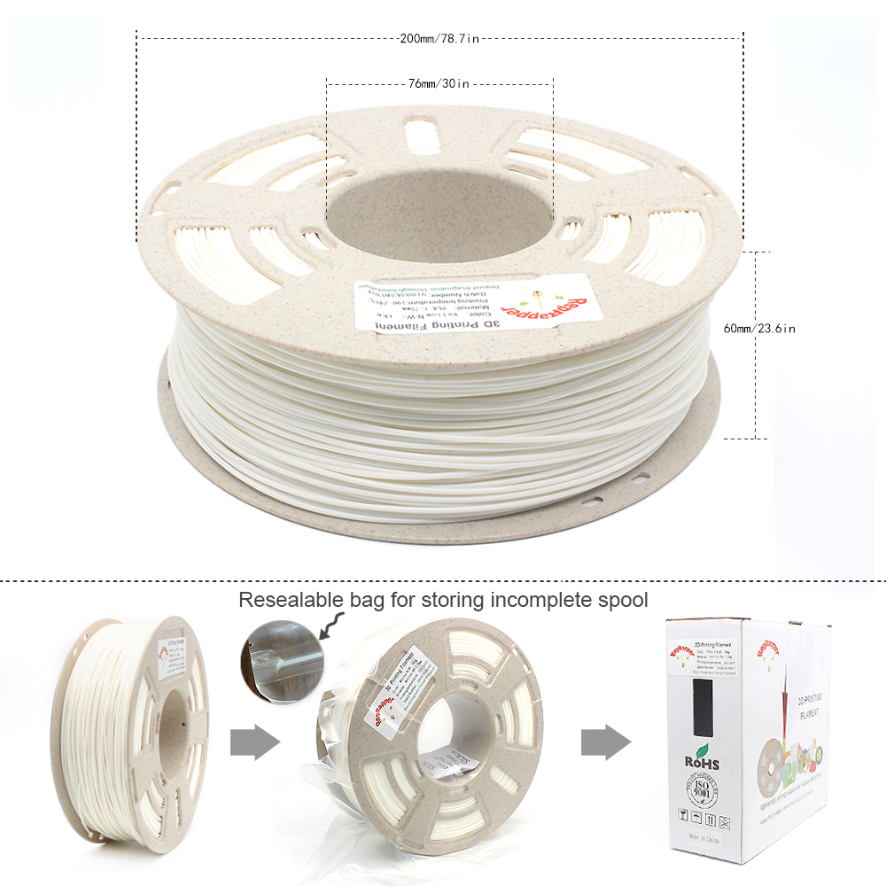 ABS Filament High Impact Resistance 1.75 mm (+/- 0.03 mm) 1kg