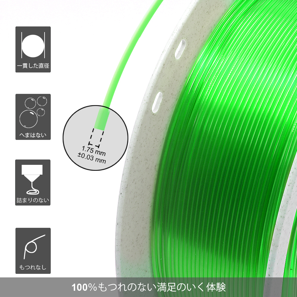 PETG Filament Easy-to-Print 1.75mm (+-0.03mm) 2.2lb (1kg), Stronger toughness