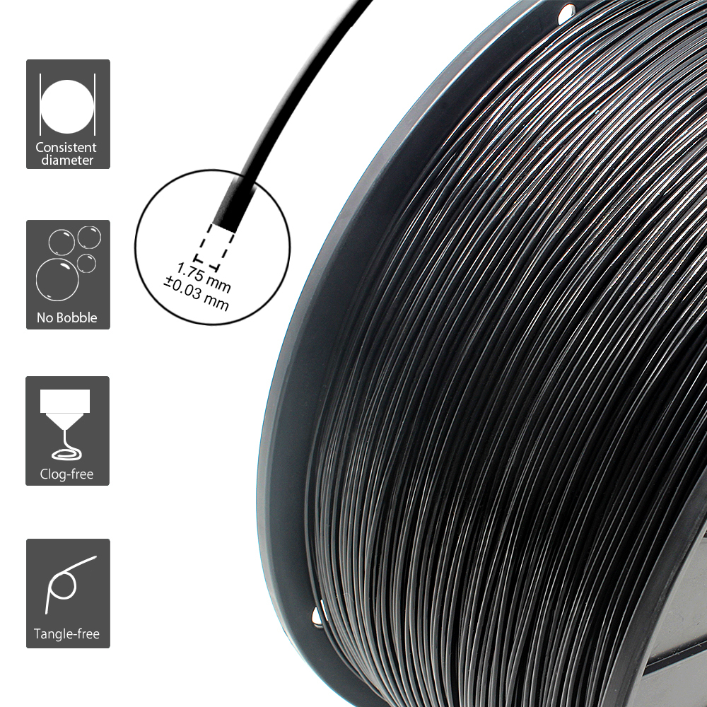 PLA Filament 1.75mm (+/- 0.03mm) 6.6lb (3kg)