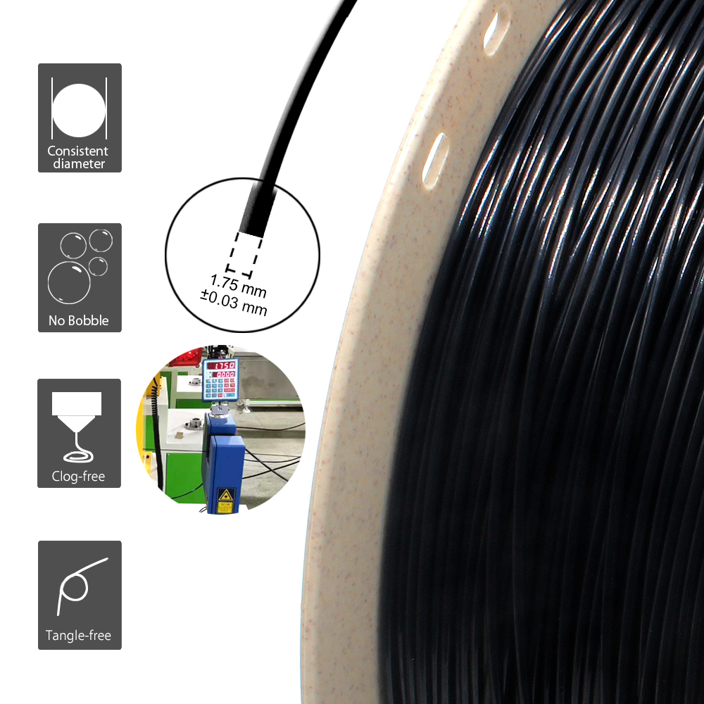 ABS Filament High Impact Resistance 1.75 mm (+/- 0.03 mm) 1kg