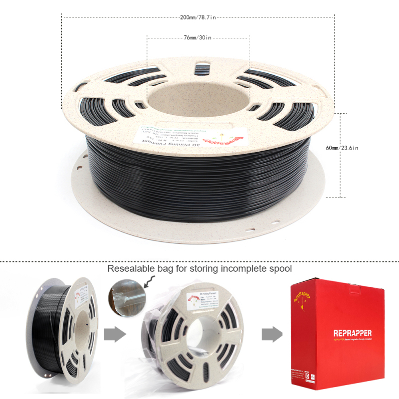 PVB Filament 1.75mm  (2.2 lbs) 1kg, IPA Alcohol Polishable