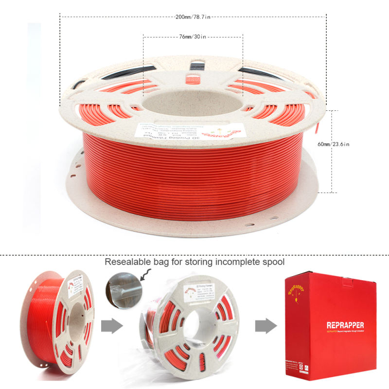 PVB Filament 1.75mm  (2.2 lbs) 1kg, IPA Alcohol Polishable