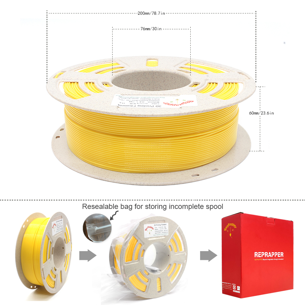 MABS (Modified ABS) Filament Low Warping 1.75 mm (+/- 0.03 mm) 1kg