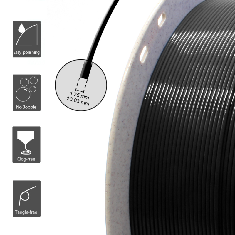 PVB Filament 1.75mm  (2.2 lbs) 1kg, IPA Alcohol Polishable