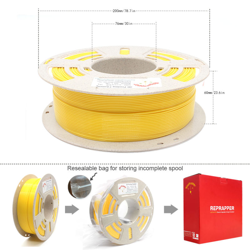 PVB Filament 1.75mm  (2.2 lbs) 1kg, IPA Alcohol Polishable
