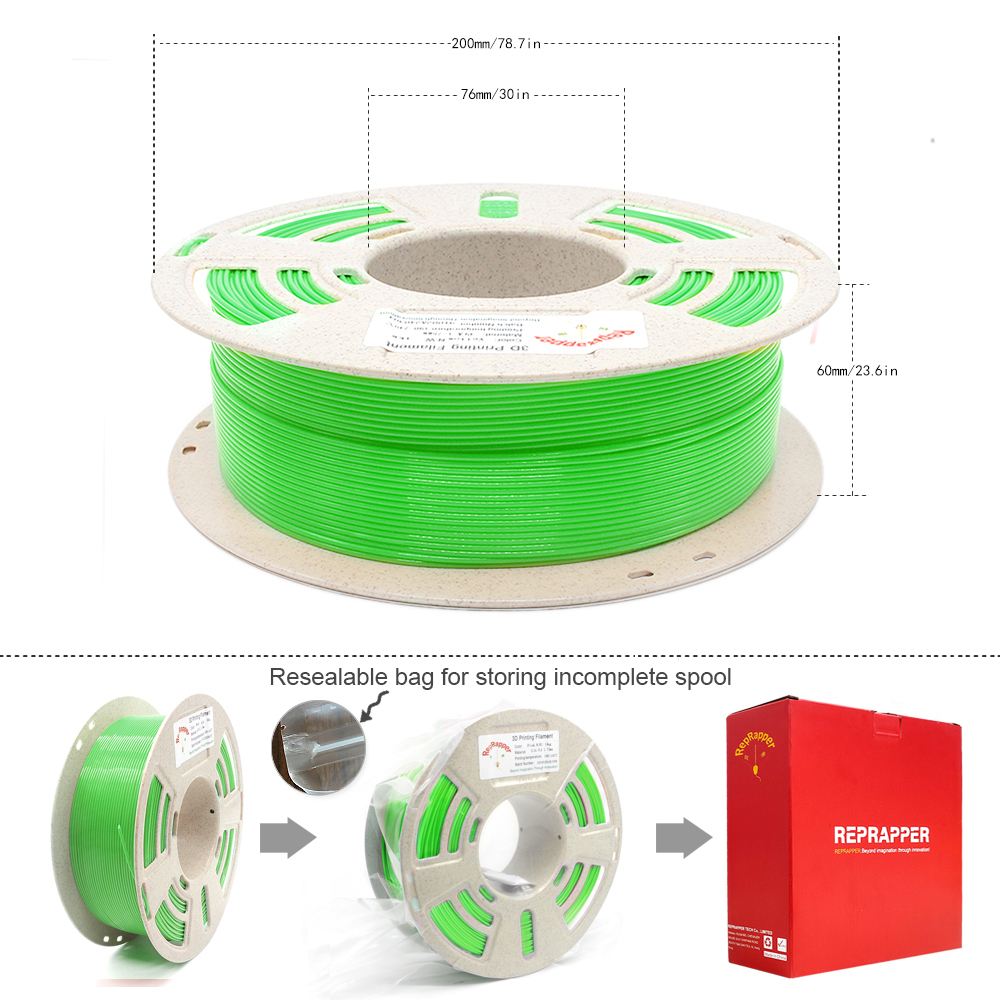 MABS (Modified ABS) Filament Low Warping 1.75 mm (+/- 0.03 mm) 1kg