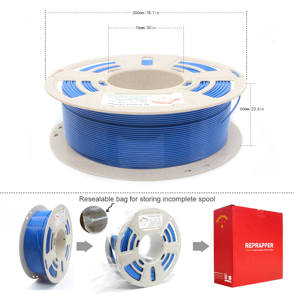 MABS (Modified ABS) Filament Low Warping 1.75 mm (+/- 0.03 mm) 1kg