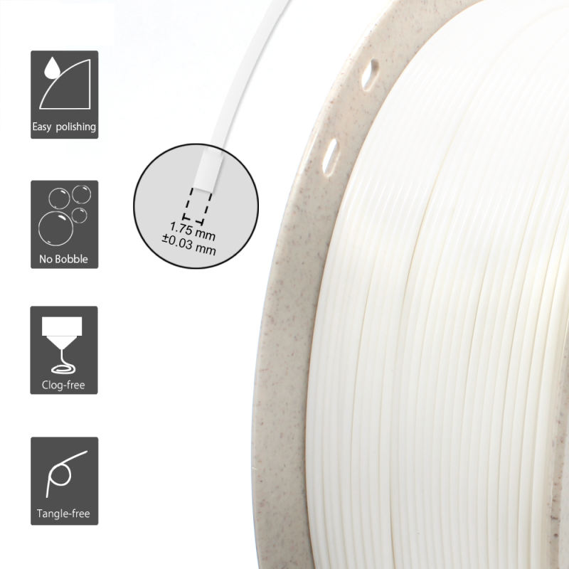 PVB Filament 1.75mm  (2.2 lbs) 1kg, IPA Alcohol Polishable