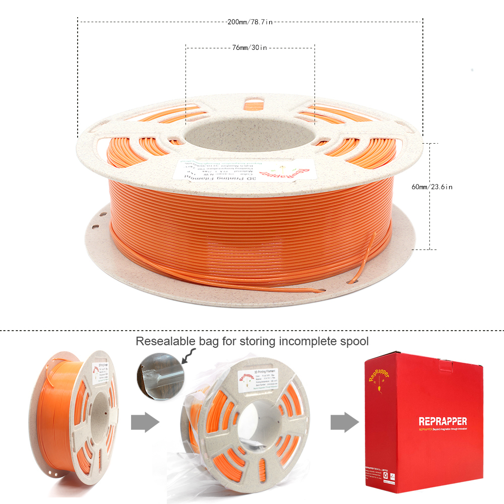 MABS (Modified ABS) Filament Low Warping 1.75 mm (+/- 0.03 mm) 1kg