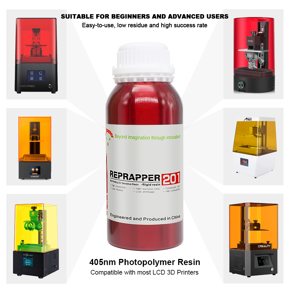 Standard Resin 405nm for LCD 3D Printing, Reprapper 201