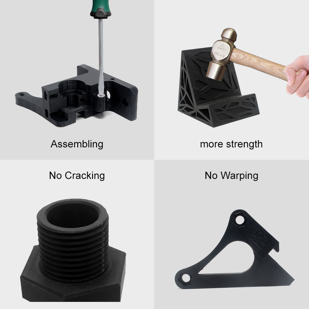 Carbon Fiber PLA Filament 1.75mm (± 0.03mm) 2.2lb (1kg)