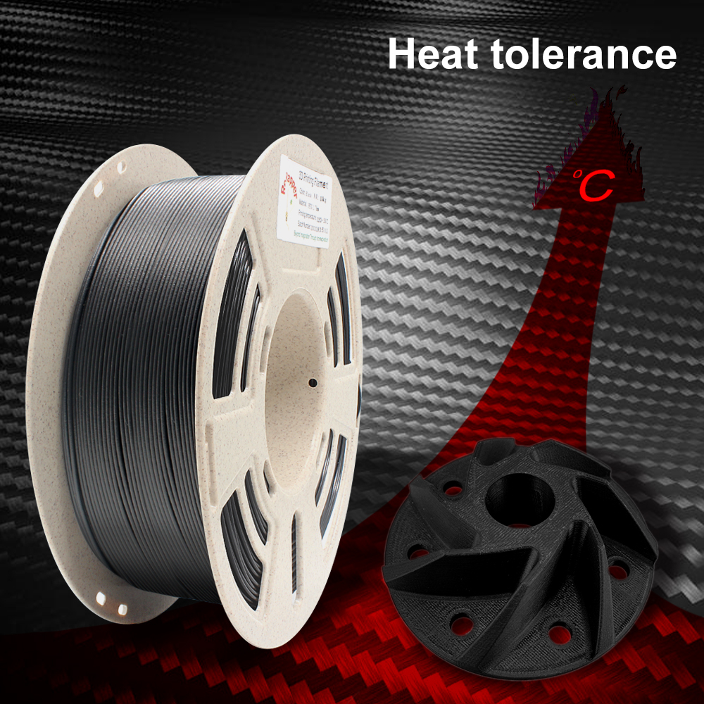 Carbon Fiber PLA Filament 1.75mm (± 0.03mm) 2.2lb (1kg)