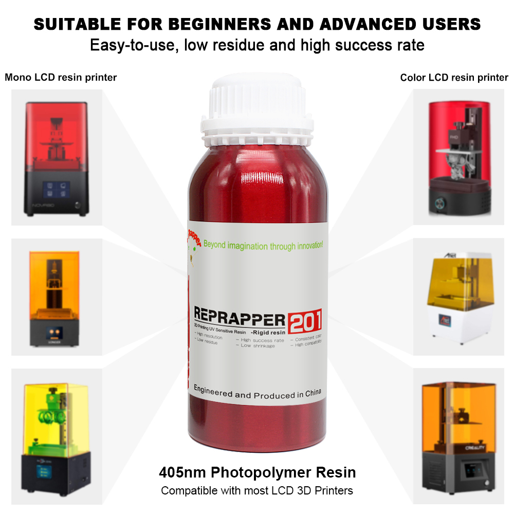 ABS-Like Resin 405nm for LCD 3D Printing, Reprapper 202