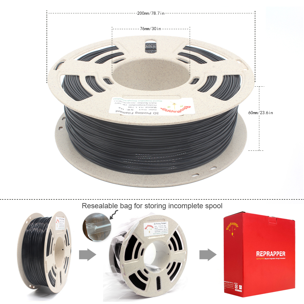 MPLA (Modified PLA) Extra Strong PLA Plus Filament 1.75mm (+/- 0.03mm) 2.2lbs (1kg)