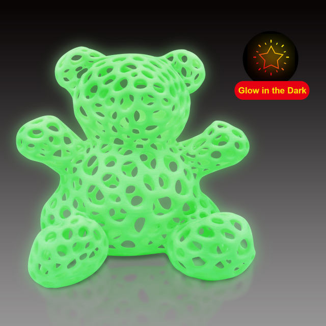 RepRapper Glow in The Dark Green PLA 3D Printer Filament 1.75mm (+- 0.03mm) 2.2lb (1kg)