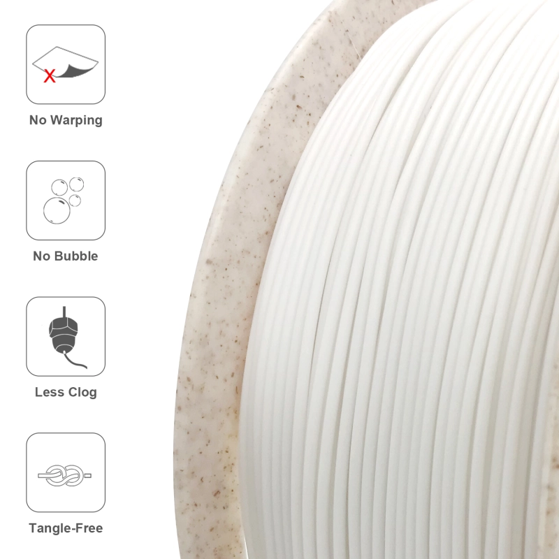 Reprapper Polypropylene PP Filament, Semi-Flexible Ultra Tough Filament 1.75mm (± 0.03mm) 2.2lb (1kg), 5pcs Build Sheet Included