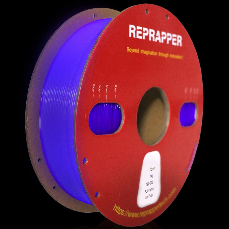 RepRapper Glow in The Dark PLA 3D Printer Filament 1.75mm (+- 0.03mm) 2.2lb (1kg)