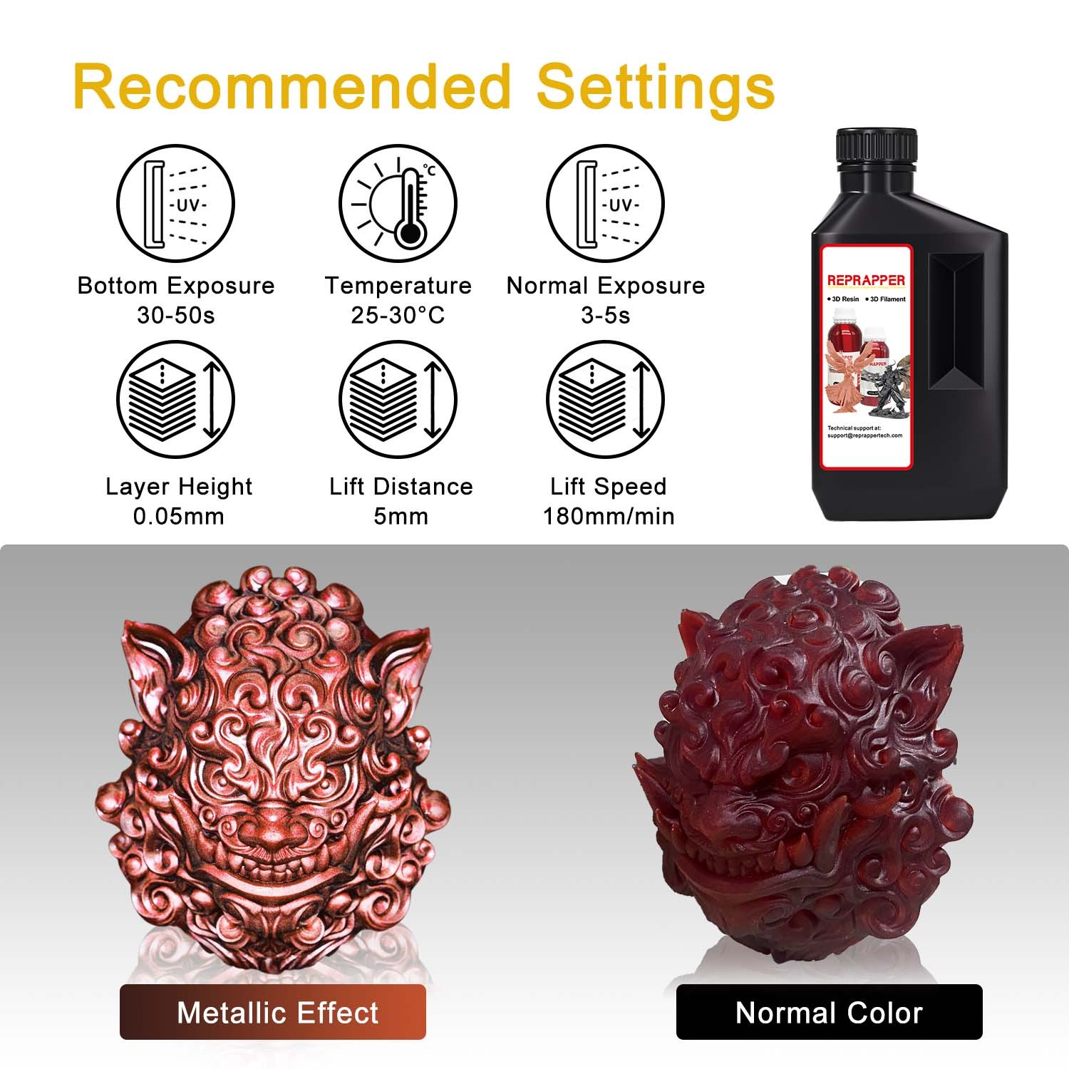 RepRapper MetalShift 3D Printer Resin 405nm