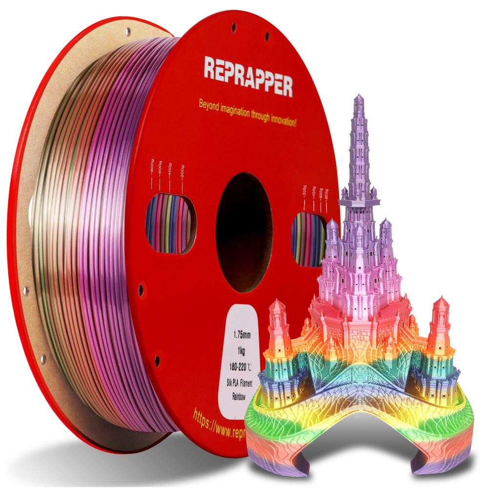 Silk PLA Filament 1.75 mm (+/-0.03 mm) 2.2 lbs (1 kg), Silky Shiny Shine