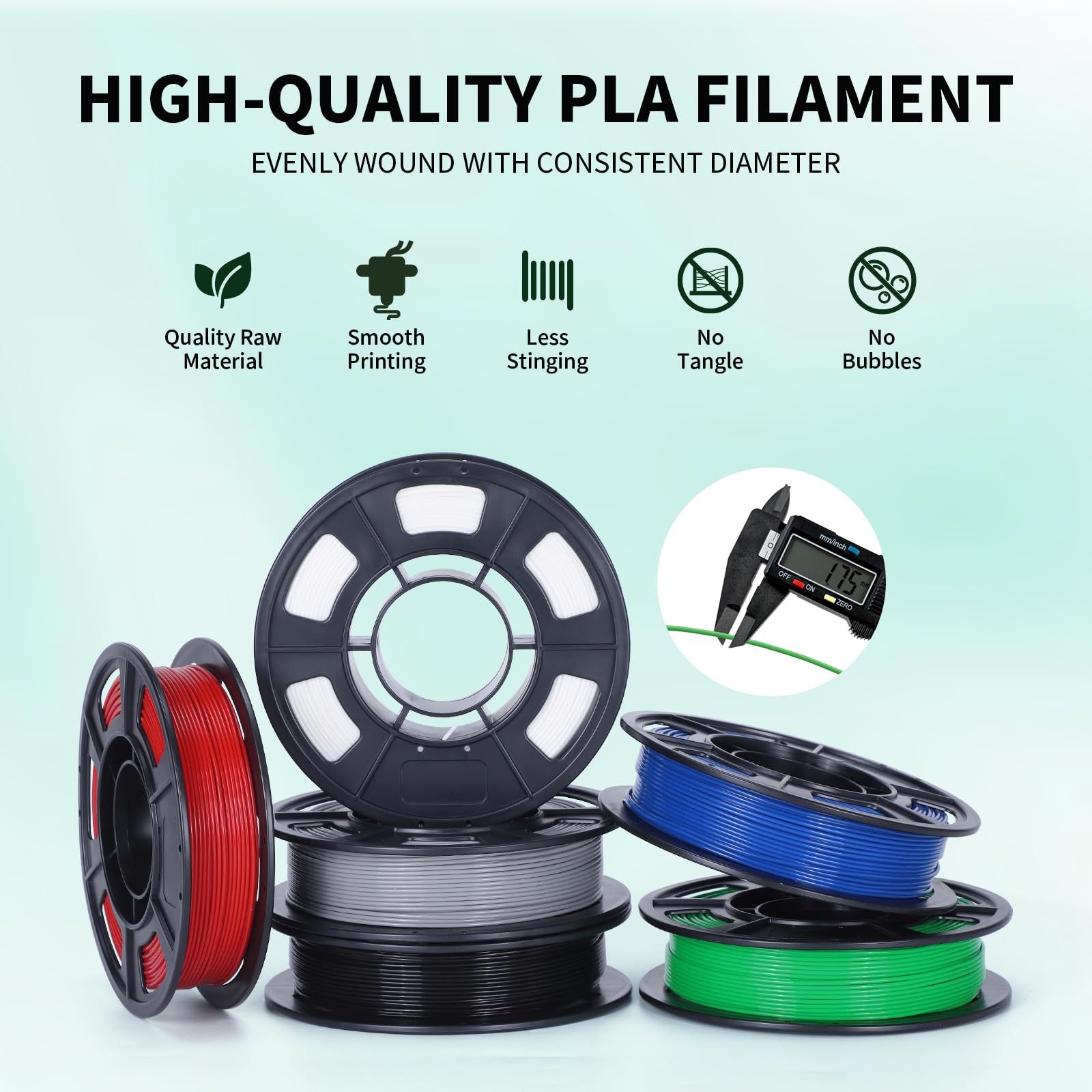 PLA PRO (PLA+) Filament Extra Strong 1.75mm (+/- 0.03mm)  (6*250g)