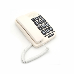 Molde privado amplificado Números grandes Teléfono fijo para personas mayores con discapacidad auditiva con altavoz de auricular de volumen ajustable de 40db (PA015)
