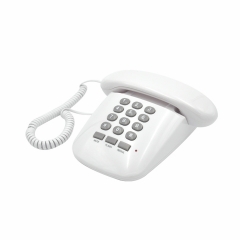 Single Line Corded Retro Telephone with Basic Dial Button Numbers and Old Fashioned Corded Telephone With Redial Function (PA011)