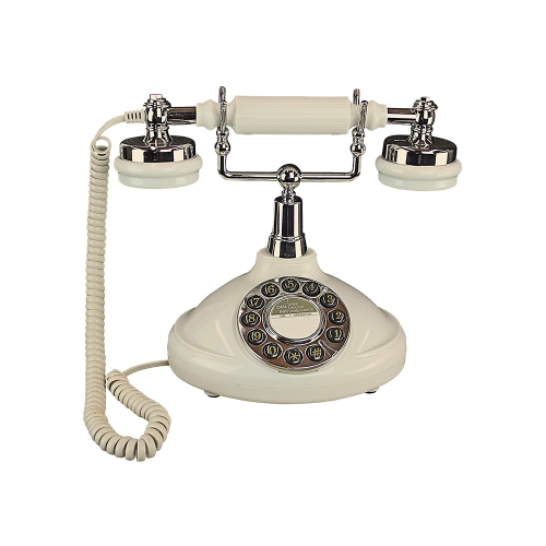 Telefone vintage retrô de venda imperdível da Amazon com campainha de metal clássico e telefone residencial com fio antigo com botão de pressão (PA198)