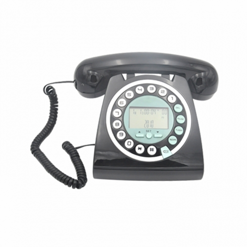 Классический винтажный телефон с ЖК-дисплеем и стационарным ретро-телефоном с идентификатором вызывающего абонента и функцией громкой связи (PA010)