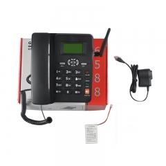 Teléfono de escritorio inalámbrico GSM de China y teléfono inalámbrico fijo GSM 850/900/1800/1900MHz Tarjeta SIM dual y radio FM Retroiluminación verde (X310)