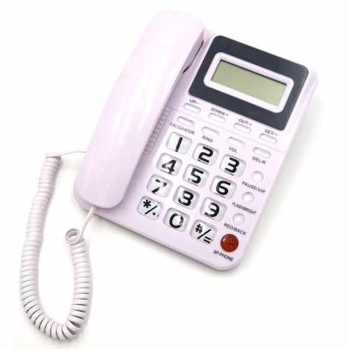 China Cheapest Price Landline Caller ID Telefone With Transparent Button Music On Hold And Calculator Function Producer (PA5006)