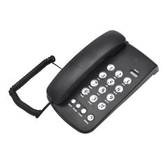 Teléfono con cable básico de escritorio de precio bajo de Guangdong con función de indicador LED de llamadas entrantes y silencio de rellamada (PA149B)