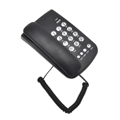Teléfono con cable básico de escritorio de precio bajo de Guangdong con función de indicador LED de llamadas entrantes y silencio de rellamada (PA149B)