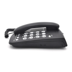 Guangdong Low Price Desktop Basic Schnurgebundenes Telefon mit Wahlwiederholungs-Stummschaltung und LED-Anzeigefunktion für eingehende Anrufe (PA149B)
