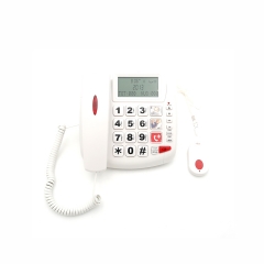 Téléphone d'urgence SOS filaire senior avec télécommande pour les appels d'urgence et haut-parleur amplifié Big Button Phone (S003)