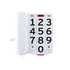 Elderly Phone Big Button Corded Telephone For Seniors With 3 One-Touch Speed Dial With Loud Ringer and LED Incoming Calls Indication (PA028)