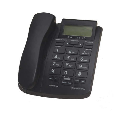 Competitive Price Corded Telefono and Big Button Caller ID Landline Telephone For Low Vision Seniors With Loud Speaker Ringer Volume Control (PA035)