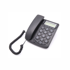 Simple Wired Big Button Telephone with Caller ID Display and 2 Groups One-Touch Memory Dialing Buttons For Visually Impaired Old People (PA036)