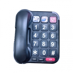 Amplified Big Button Landline Telephone For Hearing Impaired People with Picture Care Buttons and Large Display For Low Vision Seniors (PA030)