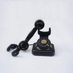 Antikes Retro-Telefon im westlichen Stil und altes altmodisches dekoratives schnurgebundenes Telefono mit Wahlwiederholungsfunktion für den Heimgebrauch (PA218)