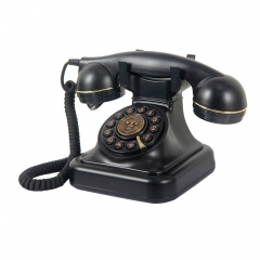 Antikes Retro-Telefon im westlichen Stil und altes altmodisches dekoratives schnurgebundenes Telefono mit Wahlwiederholungsfunktion für den Heimgebrauch (PA218)