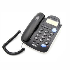 Office Use Corded Basic Caller ID Telephone With Adjustable Ringer Speakerphone Volume and 4 Groups One-Touch Memory Button (PA012)