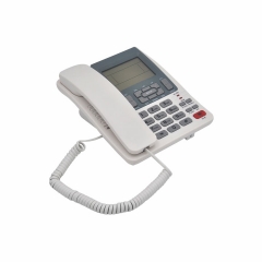 Китай Super LCD Caller ID Аналоговый телефон с двухсторонней громкой связью и очень большим дисплеем и кнопками Производитель (PA001B)