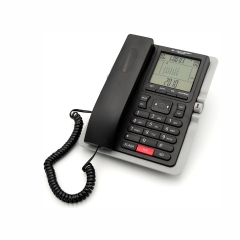 China Hot Selling Jumbo LCD Display 2-Line Landline Telephone with Blue Backlight and Last Number Redial Function Factory (PA078)