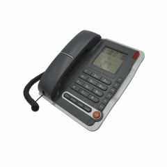 Anrufer-ID-Telefono mit großem LCD-Display für den Desktop mit Freisprecheinrichtung und schnurgebundenem Festnetztelefon für den Heimgebrauch (PA075)