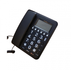 ABS Material Wired Corded Telephone with Big LCD Display and Dual Mode Caller ID Landline Telephone No Battery Needed (PA080)